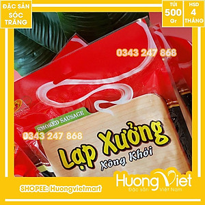 Đặc Sản Sóc Trăng - Lạp Xưởng Xông Khói Tân Huê Viên 500G, Đặc Sản Lạp Xưởng Sóc Trăng Tân Huê Viên Vị Khói Tự Nhiên Thơm Ngon Và An Toàn