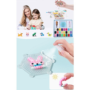 Bộ Đồ chơi xếp hình hạt đậu dính nước thần kỳ _ Đồ chơi trí tuệ, giáo dục an toàn cho bé