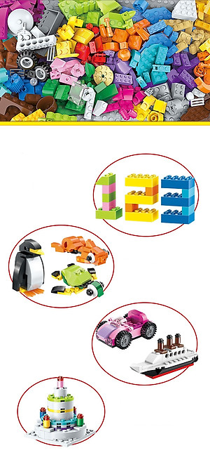 Bộ Lắp Ghép  Vuông Đa Chủ Đề Với 460 Chi Tiết Cho Bé Vừa Chơi Vừa Học Phát Triển Tư Duy và Sáng Tạo- Hàng Chính Hãng 