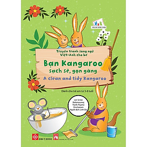 Bộ 12 Truyện tranh song ngữ Việt Anh rèn thói quen tốt cho bé - Đinh Tị - thích hợp bé 3-12 tuổi