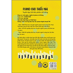Sách Piano cho thiếu nhi - Tuyển tập 220 tiểu phẩm nổi tiếng (Phần 2) - File audio đàn mẫu tất cả các tiểu phẩm - Có thể luyện tập trên đàn organ - File audio tặng kèm trên website