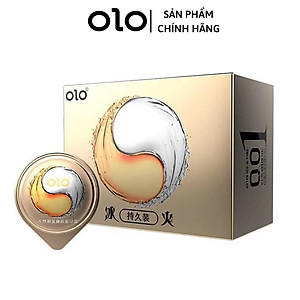 Bao cao su OLO tăng hưng phấn Ice & Fire lửa băng, siêu mỏng, nhiều gel - Hộp 10 bcs