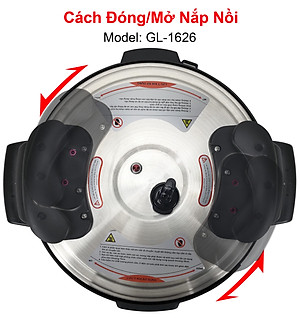 Nồi áp suất Gali GL-1626, dung tích 17lít, Sử dụng hoàn hảo cho các nhà hàng, quán ăn, trường học, hàng chính hãng 100%, bảo hành 24 tháng Gali