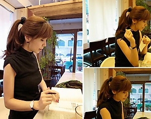 Bông tai hình nơ đen BT85 Huyền bí