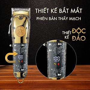 Tông đơ cắt tóc chuyên nghiệp Kemei KM-1829 công suất mạnh 8W phiên bản thấy mạch sạc nhanh USB tiện lợi