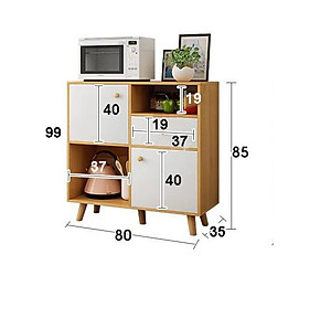 Kệ tủ đựng lò vi sóng đồ nhà bếp đa năng để loại mã KB07 gỗ MDF lõi xanh chống ẩm chống nước cao cấp SX tại Việt Nam