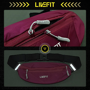 Đai chạy bộ, Túi đeo hông chạy bộ LiveFit cao cấp - Running Belt - WB0924