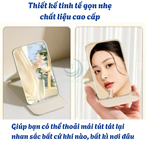 Gương Gập Mini Để Bàn – Gọn Nhẹ, Sang Xịn, Mang Đi Mọi Nơi Gương Trang Điểm Gập Thông Minh – Thiết Kế Tối Giản, Siêu Tiện Gương Gập Gọn Có Đế – Skincare, Make-up Chuẩn Sáng Tạo