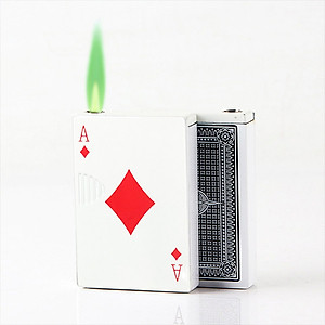 Vỏ Hột Quẹt Bật Lửa Khò 1 Tia Kiểu Dáng Lá Bài Nhỏ Gọn Tiện Dụng Đẹp Độc Lạ - Dùng Gas Cao Cấp