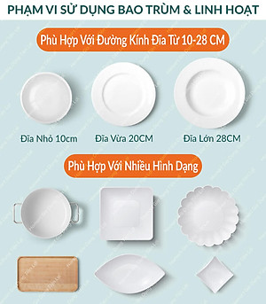 Túi 100 Màng Bọc Thực Phẩm Bo Chun Co Giãn PE Hamart Đựng Bảo Quản Thức Ăn Đa Năng Tiện Lợi