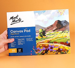 Toan dạng sổ Canvas Pad Mont marte size lớn A3-A4-A5 vẽ tranh acrylic sơn dầu - B13