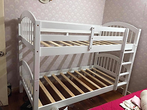 Giường 2 Tầng Gỗ Tự Nhiên 030 (White)