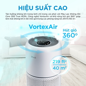 Máy Lọc Không Khí Levoit Core 300 40m2 | Bộ Lọc HEPA H13 Lọc Bụi Mịn | - Hàng Chính Hãng
