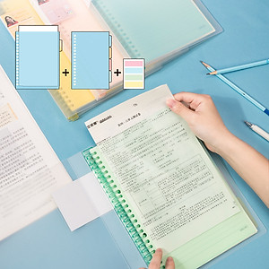 Sổ Tay Ghi Chép B5 Gáy Lò Xo 60 Trang Deli - Xanh Dương/Hồng/Vàng/Xanh Lá - QHB560