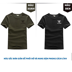 Áo Thun Nam Ngắn Tay Kiểu Lính Không Cổ  US ARMY U229, Chất Liệu Cotton Thoáng Mát, Mềm Mịn, Mát, Bền Màu-HÀNG CHÍNH HÃNG