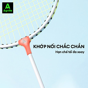 Bộ 2 vợt cầu lông Agnite chính hãng, hợp kim cacbon siêu bền, khớp chữ T, thiết kế khung rãnh sâu, màu pastel - FH102
