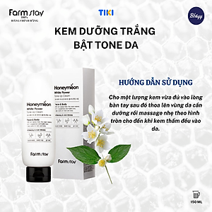 Kem Dưỡng Trắng Bật Tone Da _ Honeymoon White Flower Tone-Up Cream