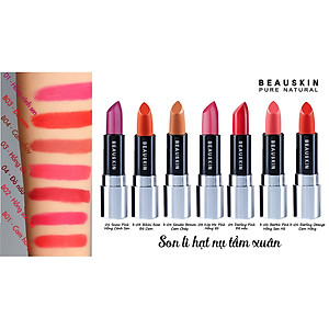 Son lì mềm môi Beauskin Luxury Darling Matte Hàn Quốc 3.5g (#01 Hồng cánh sen) tặng kèm móc khoá