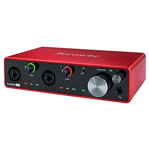 Soundcard thu âm Focusrite Scarlett Solo, 2i2, 4i4 (Gen3) - Hàng Nhập Khẩu