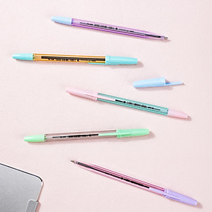 Combo 5-10-20 Bút Bi Dầu Nắp Đậy Deli EQ6C-BL - Viết Bi Giá Siêu Rẻ Chất Lượng Mực Nhiều Viết Mượt Ngòi 0.7 Phù Hợp Học Sinh Văn Phòng