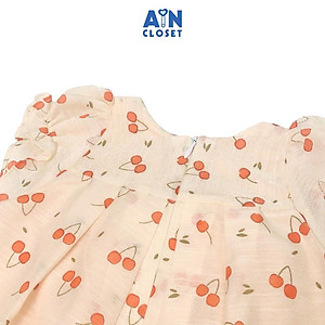 Đầm bé gái họa tiết Cherry nhí đỏ organza ánh nhủ - AICDBGRHHZHK - AIN Closet