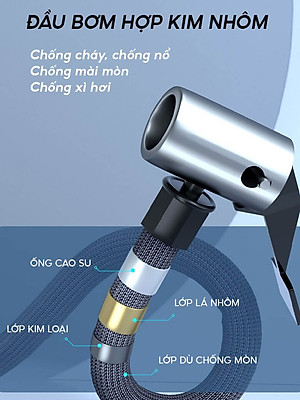 Máy Bơm Lốp Xe Điện 150PSI MH LED Thông Minh Pin Sạc Nhỏ Gọn Mạnh Mẽ Tự Động Ngắt Khi Đủ Hơi