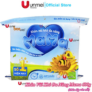 (Túi Tiết Kiệm) Khăn Khô, Khăn Vải Khô Đa Năng Mama 600g (Kích Thước 15x18cm) - Thương Hiệu BeeVN Mama