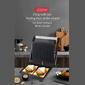 Máy kẹp nướng bánh mì ép bánh sandwich, rán trứng, nướng thịt CHỐNG DÍNH đa năng SOKANY SK-202 - HÀNG CHÍNH HÃNG -DELIYA