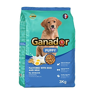 Thức Ăn Hạt Cho Chó Con Vị Trứng Và Sữa GANADOR Puppy Egg & Milk Gói 3Kg - YonaPetshop