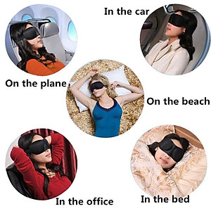 Bịt Mắt Ngủ Kèm Bịt Tai Miếng Bịt Mắt 3D Khi Ngủ, Mặt Nạ Ngủ Nam Nữ Thoáng Khí Và Mềm Mại, Nhỏ Gọn, Tiện Dụng Ngủ Trưa Văn Phòng. Giao Mầu Ngẫu Nhiên