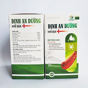 Viên Uống Giúp Hạ Nhanh Đường Huyết Định An Đường - Giảm Biến Chứng Bệnh Tiểu Đường Type 1 Và Type 2, Hạ Mỡ Máu, Giảm Cholesterol Trong Máu - Lọ 30 Viên