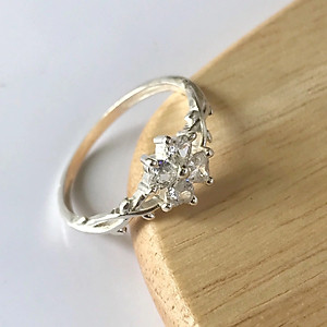 Nhẫn Nữ Bạc 925 Cỏ 4 Lá Đính Đá Xinh Xắn Bạc Hiểu Minh NU497