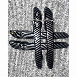 Bộ 8 Ốp Tay Nắm Hõm Cửa Dành Cho Xe Ô Tô Tucson 2016 2017 2018 2019 2020 Vân Cacbon