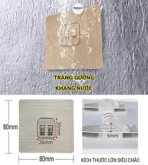 Miếng Dán Thay Thế Kệ Góc Tường Inox 14x6CM Dự Phòng Kệ Tam Giác Tròn Móc Treo Đồ Nặng Siêu Dính