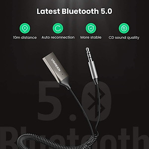 Bộ thu Bluetooth 5.0 tích hợp mic đàm thoại UGREEN CM309 70601 - Hàng chính hãng
