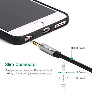 Dây Audio 3.5mm tròn mạ vàng 24K, TPE cao cấp UGREEN AV119 - Hàng chính hãng