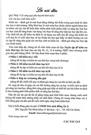 Tuyển Tập Đề Kiểm Tra Môn Hóa Học 11 (Dùng Chung Cho Các Bộ SGK Hiện Hành) 	_HA