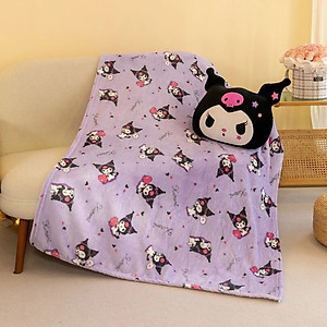Bộ Chăn Gối Văn Phòng Thú Kèm Chăn Kuromi Và Medony 2 In 1 Đa Năng Tiện Lợi Chăn Kích Thước 1m×1m6 - HÀNG CHÍNH HÃNG MINIIN