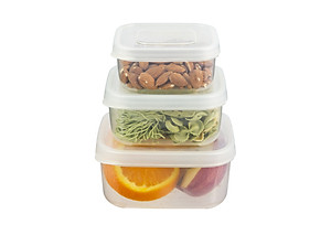 Bộ 3 hộp thực phẩm vuông Hokkaido size 750-1500-2500ml