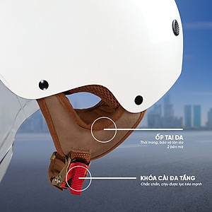 Mũ Bảo Hiểm Nửa Đầu Kính Âm Royal M239 Chính Hãng, Nón Bảo Hiểm 1/2 Phong Cách Tiện Lợi