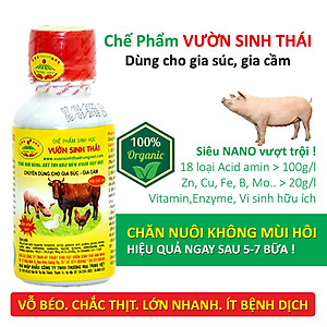 Chế phẩm sinh học VƯỜN SINH THÁI chăn nuôi Vỗ Béo không Mùi Hôi - Vật nuôi chắc thịt lớn nhanh ít bệnh dịch - Thức ăn bổ sung cho chó mèo lợn gà