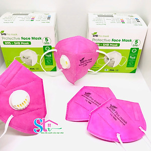 Khẩu trang N95 trẻ em có van thở SHB promask ,  Khẩu trang KN95 em bé 4 lớp kháng khuẩn chuẩn FFP2