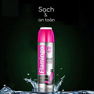 Bình Xịt bọt tẩy đa năng Vệ Sinh Ghế Da Nội Thất ô tô Flamingo F002 650ml 