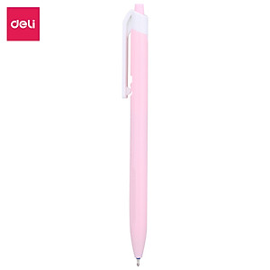 Bút Bi Xanh Ngòi 0.7 Đầu Bấm Deli - Vỏ Nhựa Màu Sắc Xinh Xắn Cute Macaron Pastel Viết Siêu Mượt - Phù Hợp Văn Phòng Học Sinh Ghi Chép Sổ Tay - EQ03330