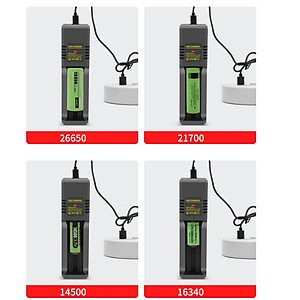 Bộ sạc pin MS-5D81H tự ngắt khi pin đầy cho pin 18650, 2A, 3A, pin 18500, 26650, 14500 và 16340