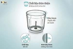 Máy Xay Thịt Thực Phẩm Bear SB-MA02L Xay Cực Êm Dung Tích 2 Lít Công Suất 300 W - Hàng Chính Hãng