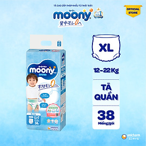 Tã Quần Cao Cấp Moony Nhật Bản Bé Trai XL38 (38 Miếng)