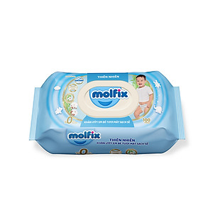 Khăn ướt Molfix Thiên nhiên Tươi Mát Sạch Sẽ - Gói 100 miếng