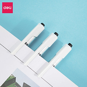 Bút bi dầu mực xanh đầu bấm Deli - Ngòi 0.7mm - EQ24