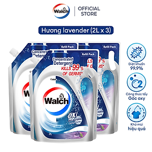 Combo 3 Túi nước giặt kháng khuẩn, khử mùi Walch (2Lx3)